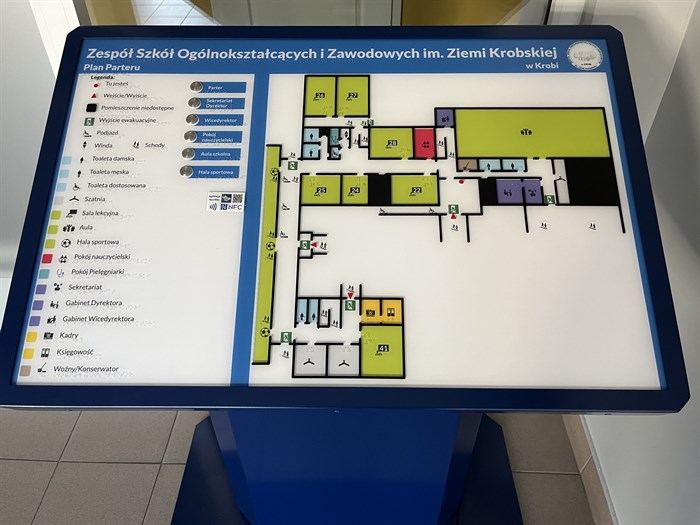 Tyflograficzny plan informacyjny parteru